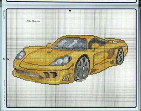 Схемы вышивки крестом автомобили