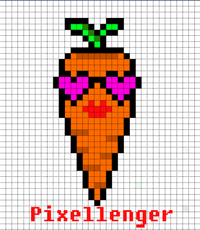 Рисунки по клеточкам морковка