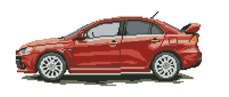 Автомобиль по клеточкам