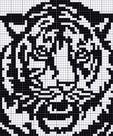 Японский кроссворд тигр 50 50