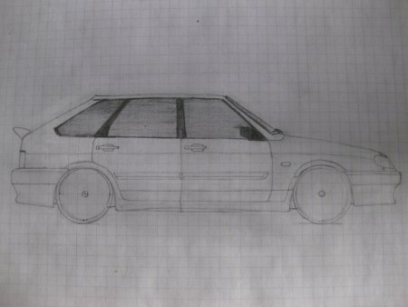 ВАЗ 2114 карандашом