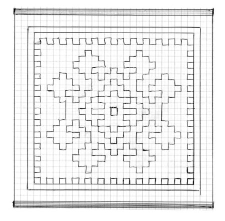 Ковровый орнамент по клеточкам