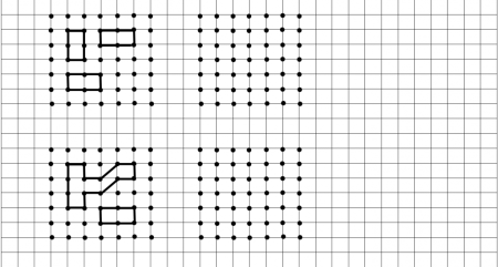 Повтори узор по клеточкам для дошкольников 6-7 лет