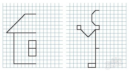 Продолжить рисунок по клеточкам