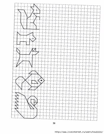 Узоры в клетку для дошкольников