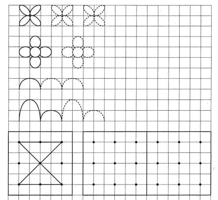 Узоры в клетку для дошкольников