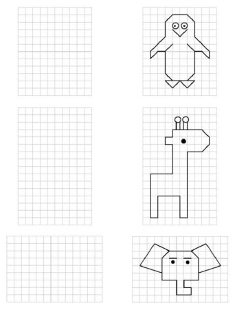 Рисунок по клеточкам для детей