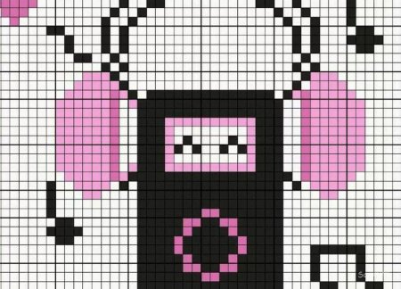 Рисунки по клеточкам в тетради для девочек