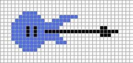 Фенечка с гитарой схема