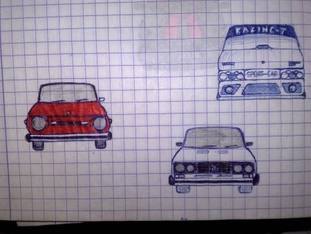 Рисование по клеточкам машины