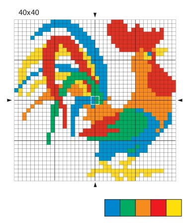 Десятое королевство набор для вышивания крестиком петушок
