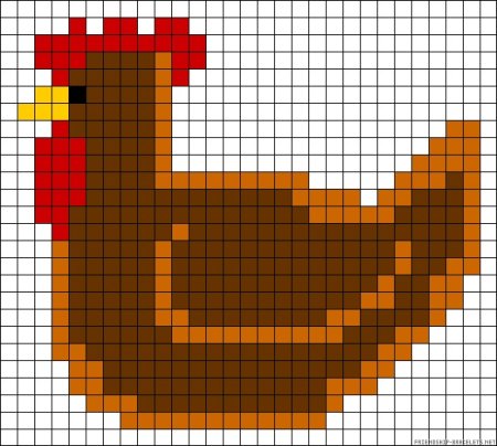 Петушки по клеточкам