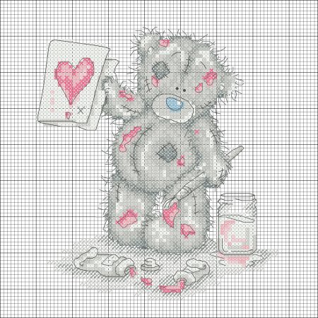Вышивка мишки Тедди крестом