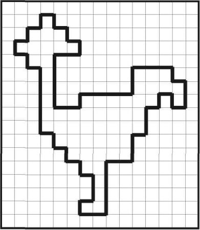 Рисунок крестиками по клеткам