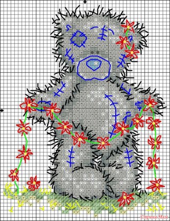 Вышивка крестиком Медвежонок