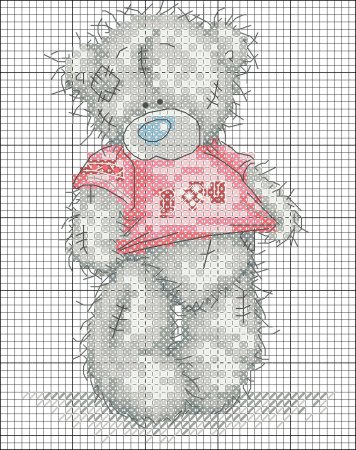 Мишка картинка для вышивки
