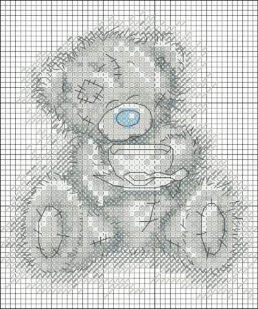 Вышивка мишка Тедди