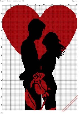 Вышивка крестом для любимого