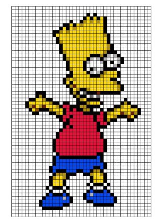 Барт симпсон схема вышивки