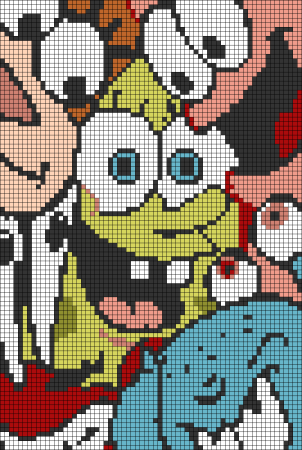 Рисование по клеточкам из мультиков