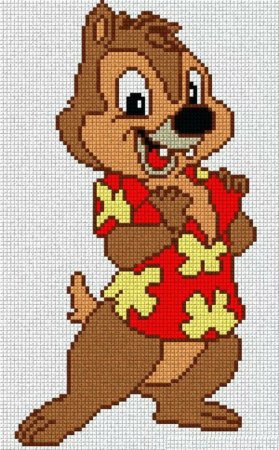 Вышивание крестиком чип и Дейл