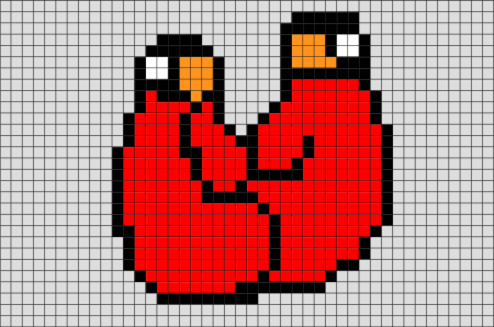 Боксерская перчатка по клеточкам