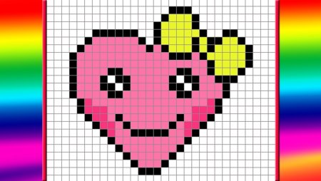 Рисунки по клеточкам лёгкие для девочек