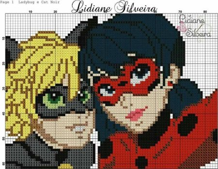 Леди баг вышивка крестиком