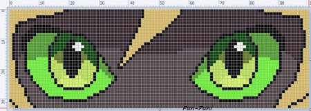 Супер кот по клеточкам в тетради