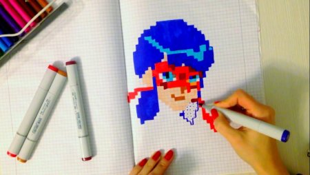 Леди баг по клеточкам