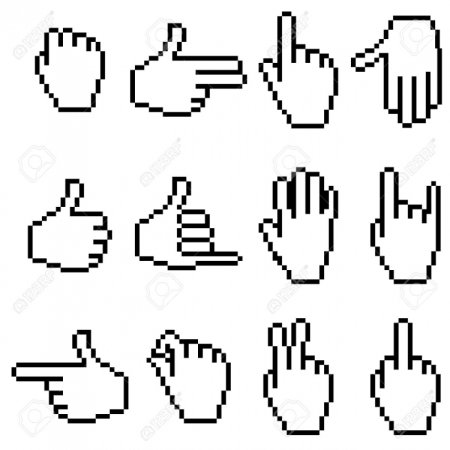 Рука по клеточкам