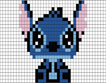 Стич по клеточкам в тетради