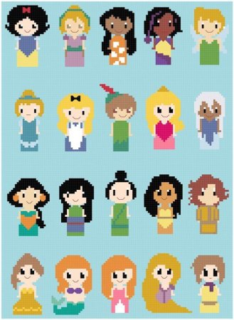 Рисунки по клеточкам персонажи