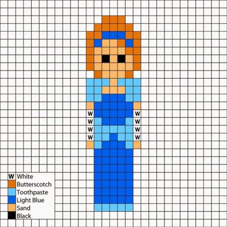 Рисунки по клеточкам девочки