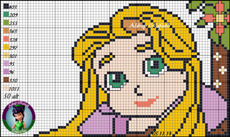 Принцессы по клеточкам в тетради