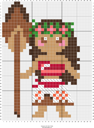 Рисование по клеточкам принцессы Диснея