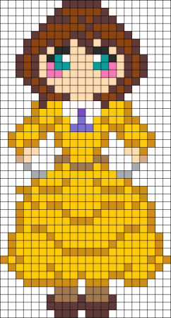 Рисунки по клеточкам принцессы