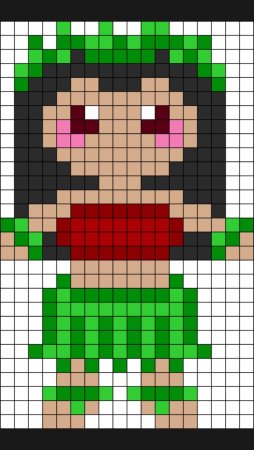 Рисование по клеточкам принцессы мини