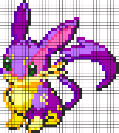 Рисунки по клеточкам покемоны