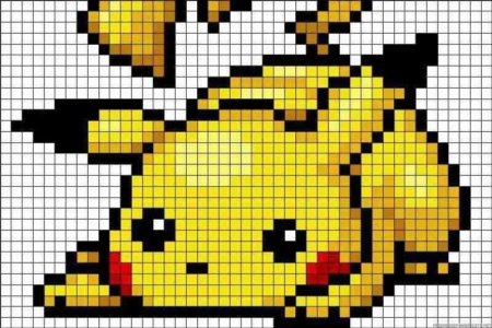 Рисование по клеточкам покемоны