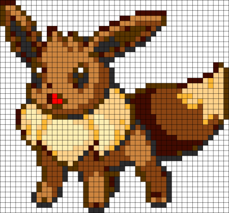 Пиксель арт покемон иви