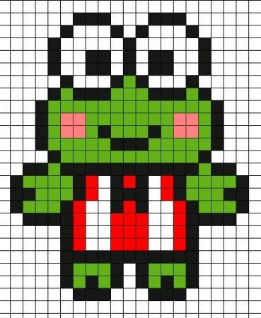 Лягушки по клеточкам маленькие