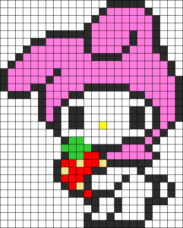 Рисунки по клеточкам Китти