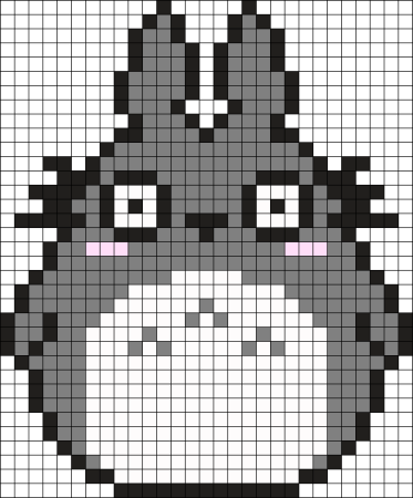 Тоторо по клеточкам для вышивания