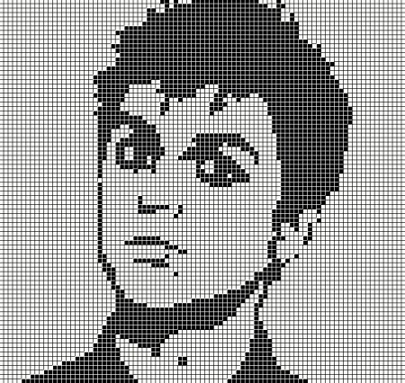 Вышивка крестиком Виктор Цой