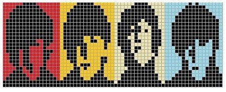 Виктор Цой вышивка крестом