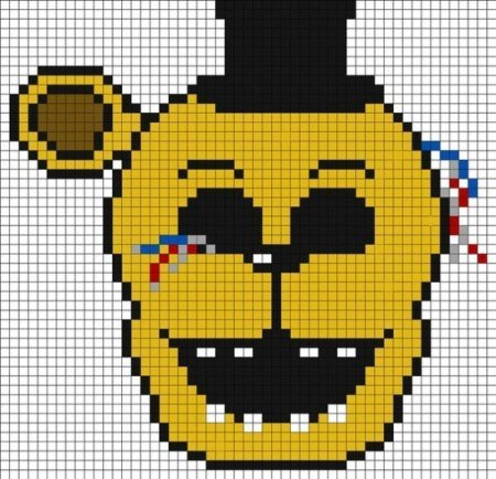 Рисунки по клеточкам Фредди