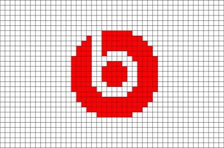 Футбольный мяч по клеточкам