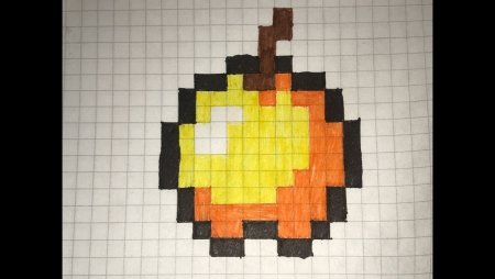 Яблоко в клеточку