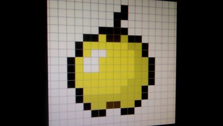 Яблоко из МАЙНКРАФТА по клеточкам